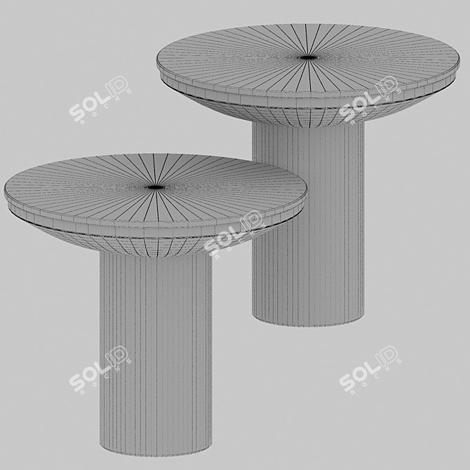 LaLume Wooden Coffee Table 3D model image 2
