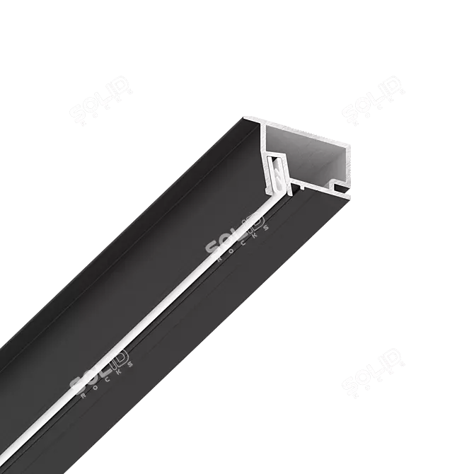 Sleek EuroSlott Profile System 3D model image 1