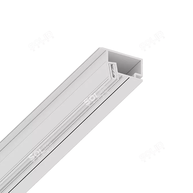 Sleek EuroSlott Profile System 3D model image 2