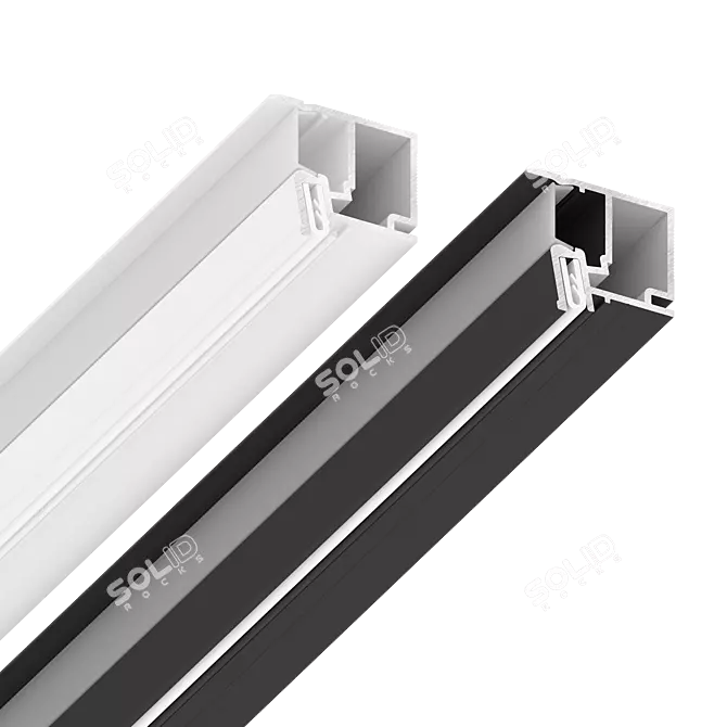 Sleek Wall Lighting System 3D model image 1