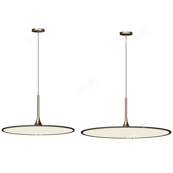 Modern Minimalist LED Pendant Light 3D model image 2