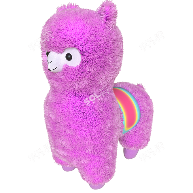  Plush Alpaca 3D Model 3D model image 1