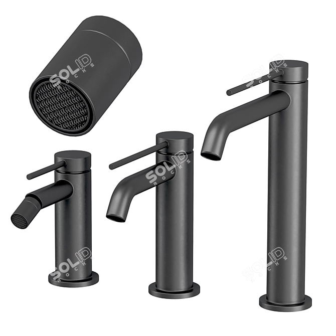 Gattoni Circle Two Bathroom Set 3D model image 5