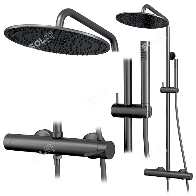 Gattoni Circle Two Bathroom Set 3D model image 7