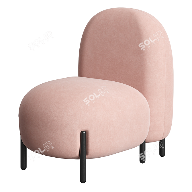 Chic Balloon Lounge Chair 3D model image 1