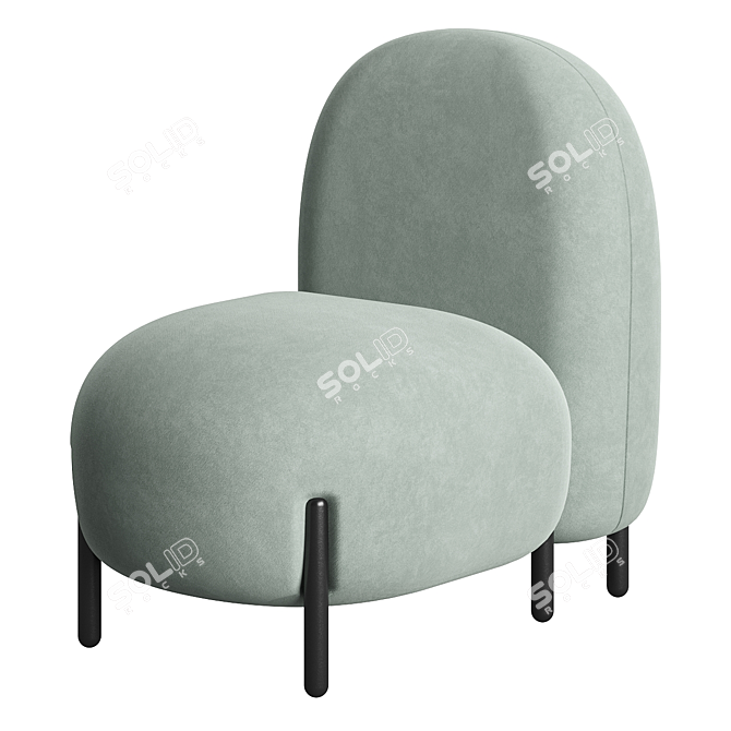 Chic Balloon Lounge Chair 3D model image 2