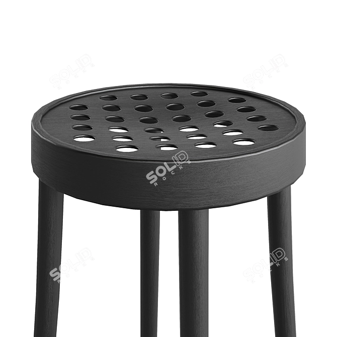 Corona Rendered TON 822 Stool 3D model image 2