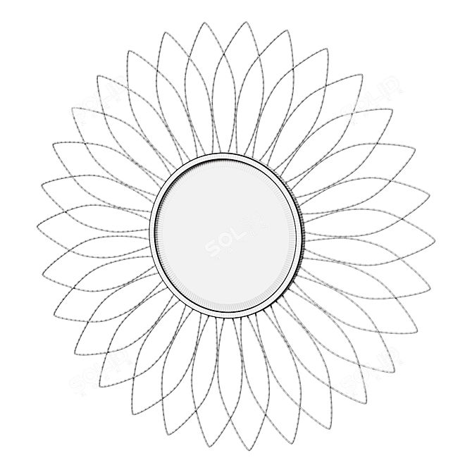 Sunburst Gold Daisy Mirror 3D model image 2