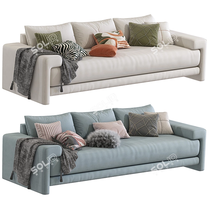 Sleek Camden 8 Sofa Model 3D model image 1