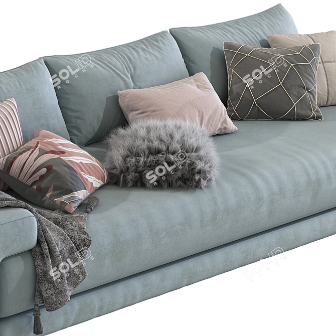 Sleek Camden 8 Sofa Model 3D model image 4