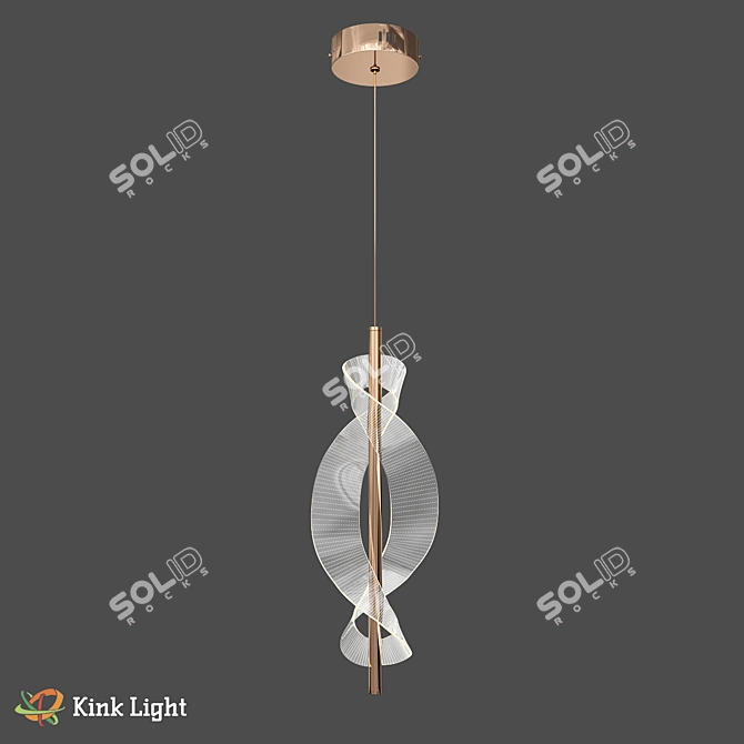 Elegant LED Pendant Light Fixture 3D model image 1