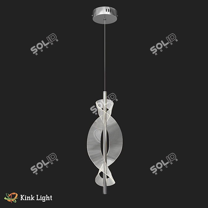 Elegant LED Pendant Light Fixture 3D model image 2