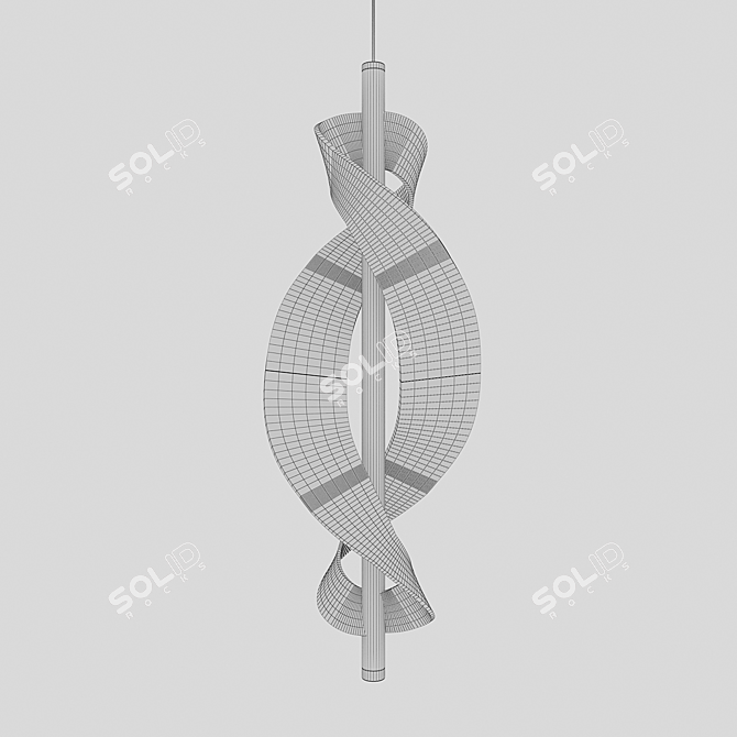 Elegant LED Pendant Light Fixture 3D model image 3