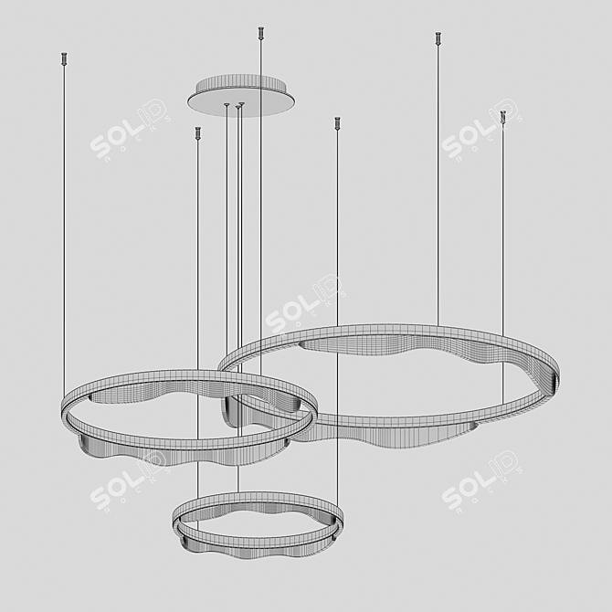 Elegance LED Pendant Light Fixture 3D model image 2