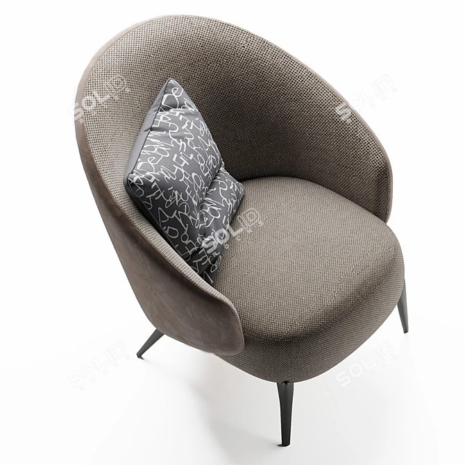 Modern Fabric Armchair - 2017 Version 3D model image 4