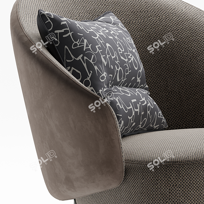 Modern Fabric Armchair - 2017 Version 3D model image 5