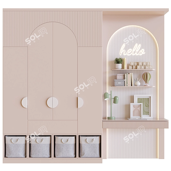 Modern 3D Child Room Decor 3D model image 1