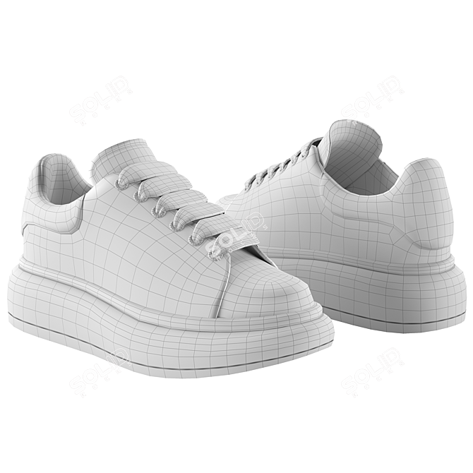 Luxury Italian McQueen Sneaker 3D 3D model image 4