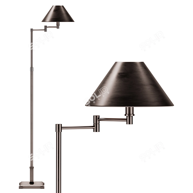 Restoration Hardware Petite Candlestick Floor Lamp 3D model image 1