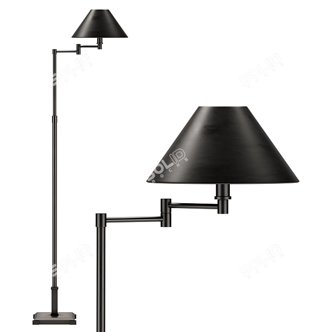 Restoration Hardware Petite Candlestick Floor Lamp 3D model image 3