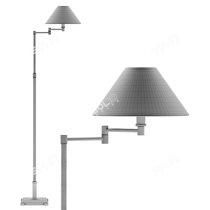 Restoration Hardware Petite Candlestick Floor Lamp 3D model image 4