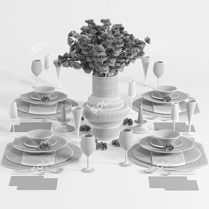 Modern Tableware Set10 | 3D Max, OBJ 3D model image 4