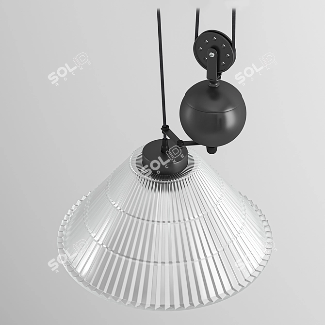 Industrial Loft Ceiling Light Fixture 3D model image 2