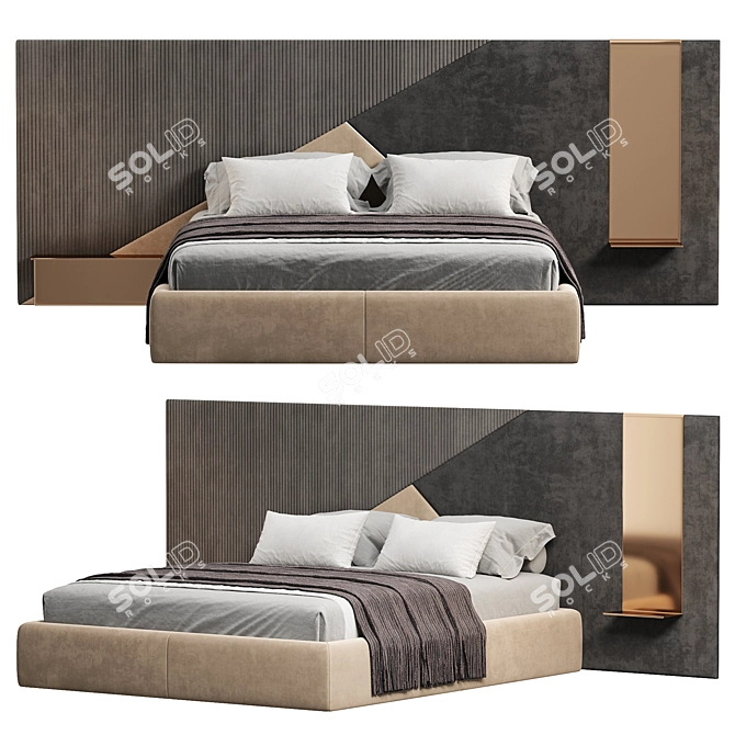 Modern Ego Bed Design 3D model image 2