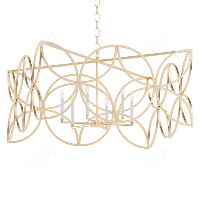 Elegant McCarty Chandelier 3D model image 1
