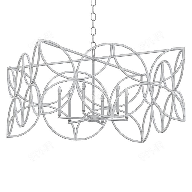 Elegant McCarty Chandelier 3D model image 2