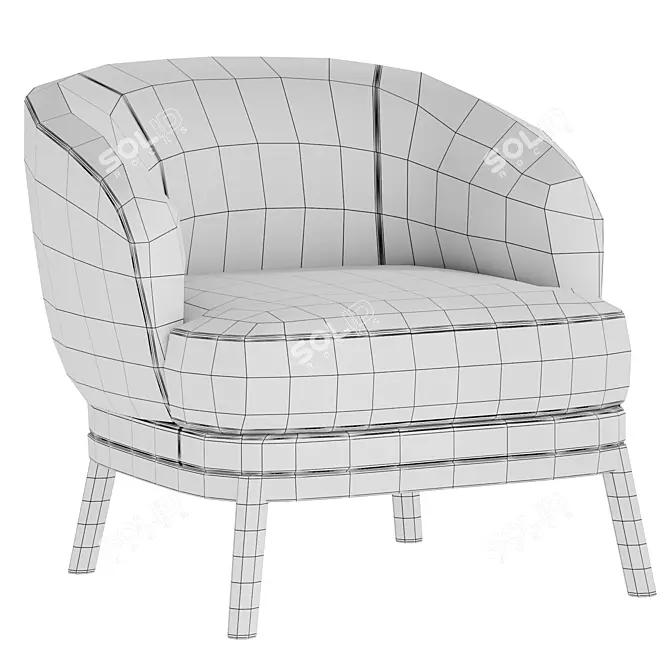 Elegant Modern Ruth Armchair Design 3D model image 3