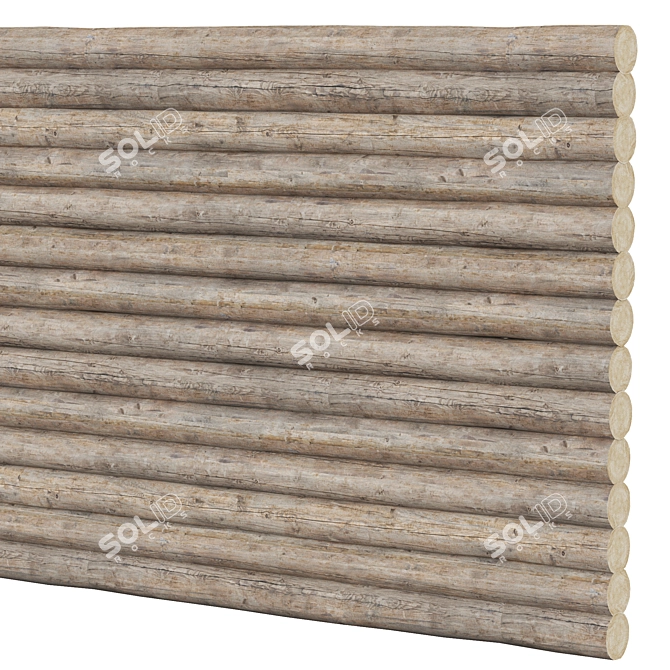 Cylindrical Log 3D model image 1