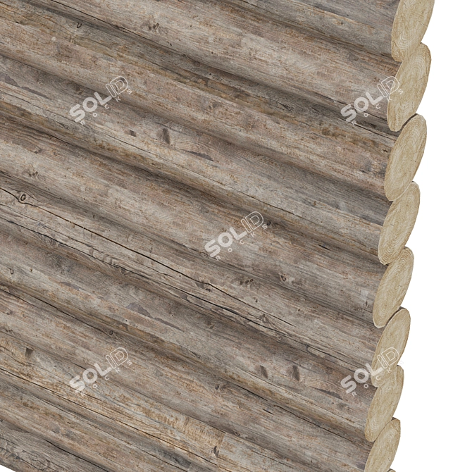 Cylindrical Log 3D model image 2