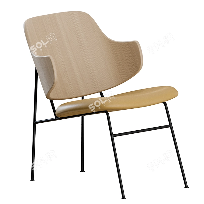 Danish Modern Icon Lounge Chair 3D model image 2