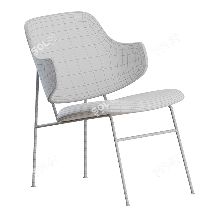 Danish Modern Icon Lounge Chair 3D model image 3