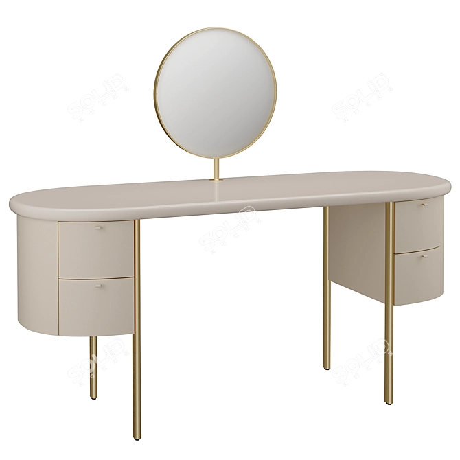 Luxury Vanity Table by Turri 3D model image 1