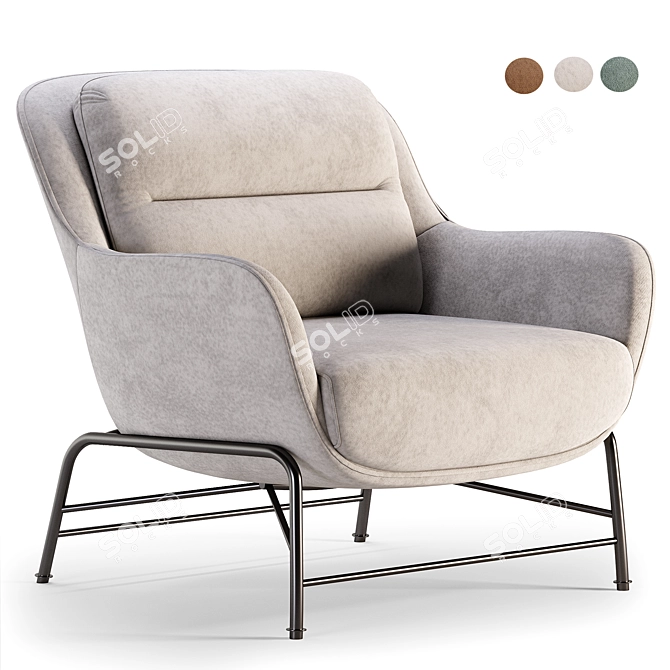 Contemporary SADIRA Armchair Model 3D model image 1