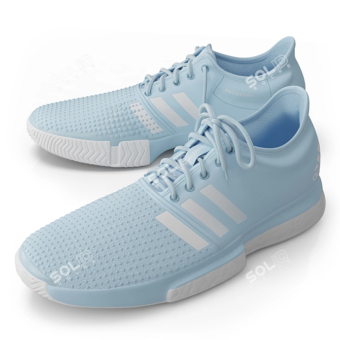 Adidas Tennis Shoes Sneakers racketball 3D model image 1