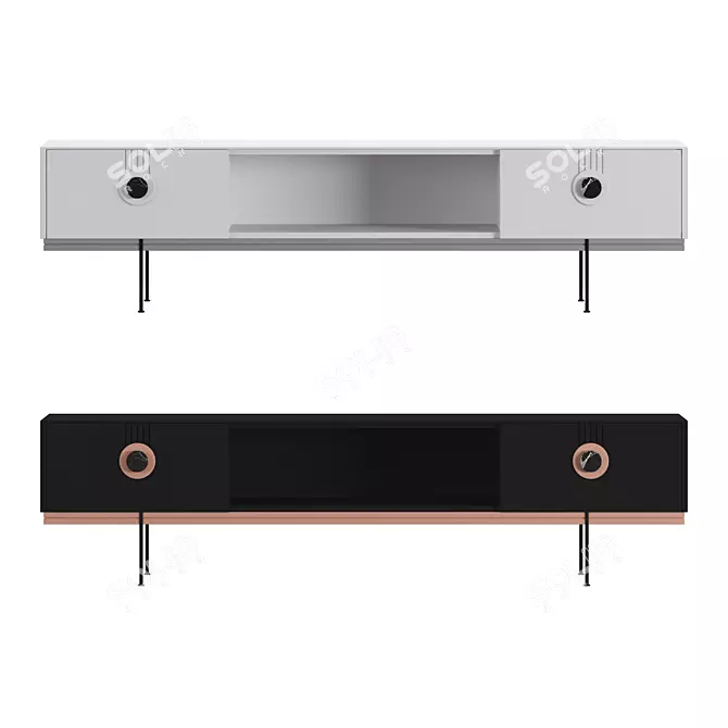 Modern TV Stand LAGO 3D model image 3