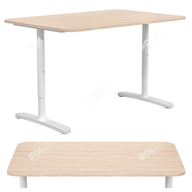 IKEA BEKANT Writing Desk 3D Model 3D model image 1
