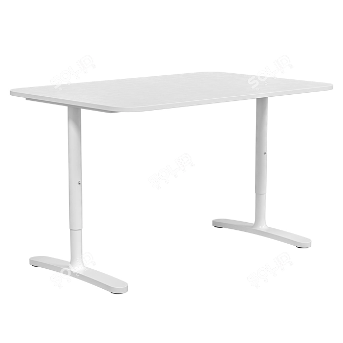 IKEA BEKANT Writing Desk 3D Model 3D model image 4