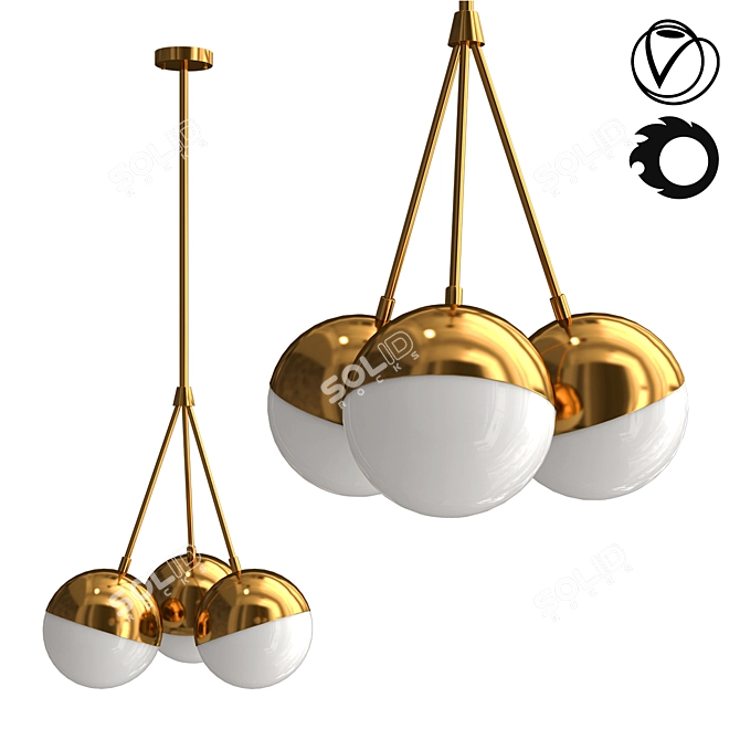 Modern Sphere Design Lamp 2013 3D model image 1