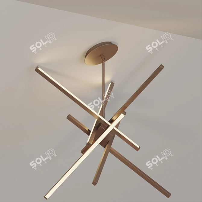 Modern Parallax LED Chandelier by dweLED 3D model image 4