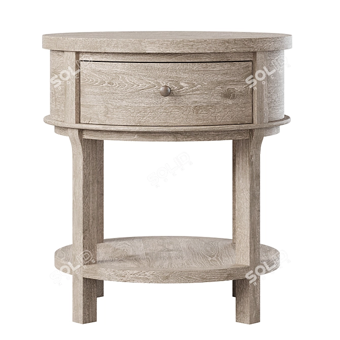 Elegant Toulouse Nightstand Option 3D model image 2