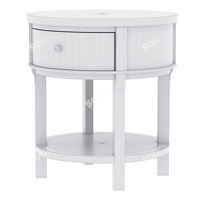 Elegant Toulouse Nightstand Option 3D model image 3