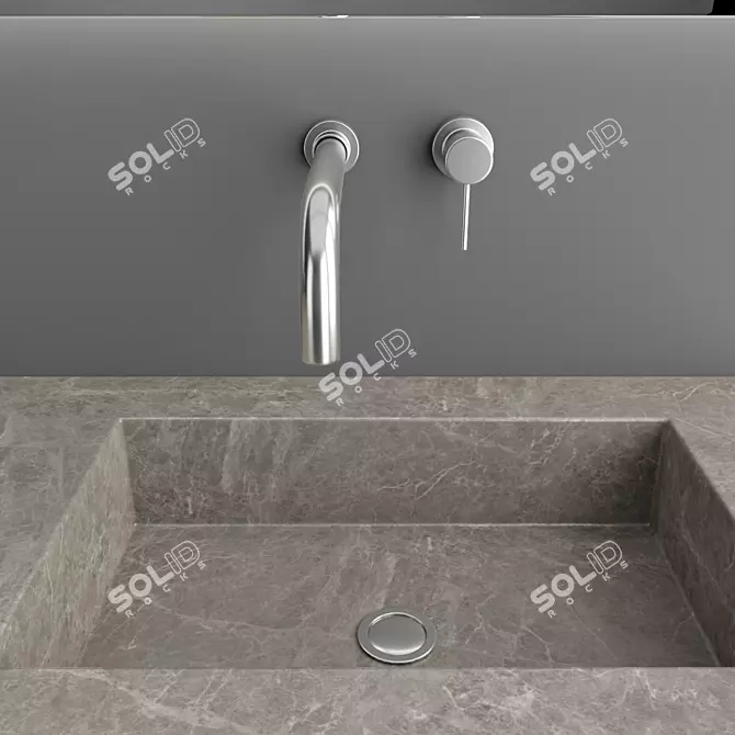 Modern Bathroom Furniture Set 68 3D model image 3