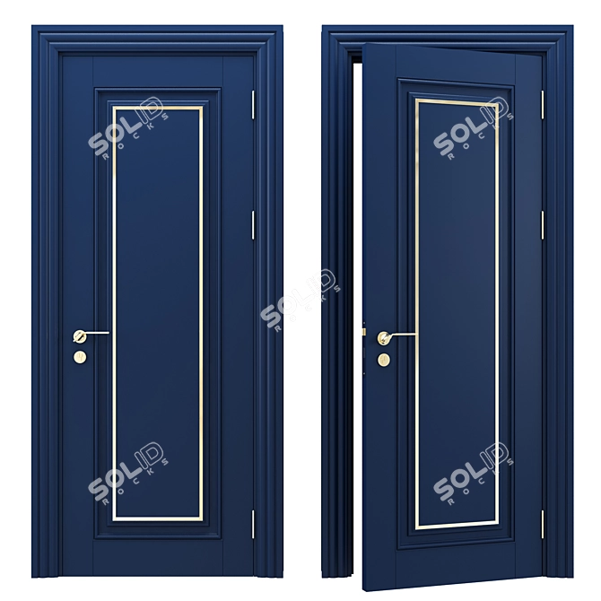 Terra Brown Door 3D model image 1