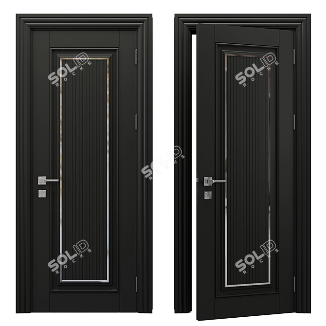 Bella Grey Door: Elegant and Modern 3D model image 4