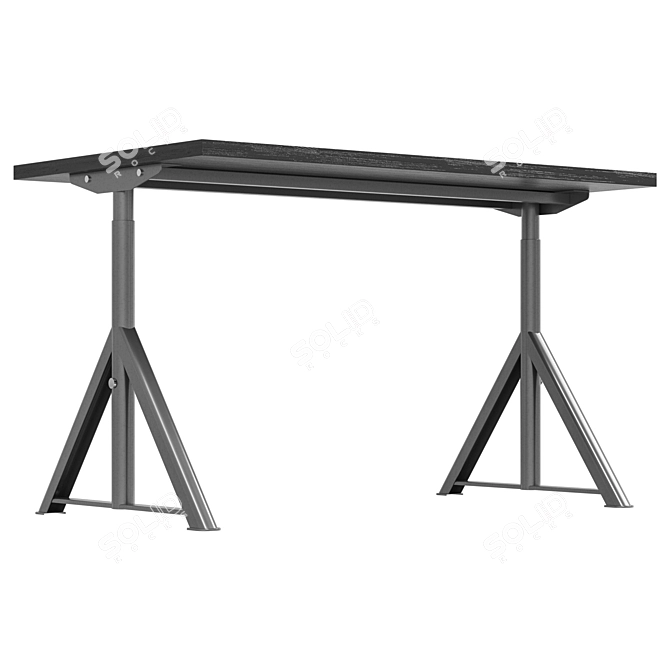 IKEA IDÅSEN Writing Desk - Modern Home Office Solution 3D model image 3