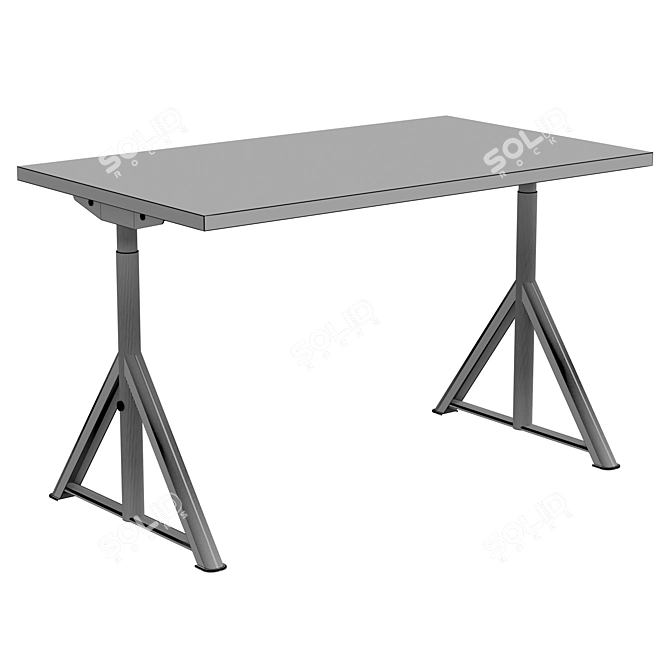 IKEA IDÅSEN Writing Desk - Modern Home Office Solution 3D model image 6